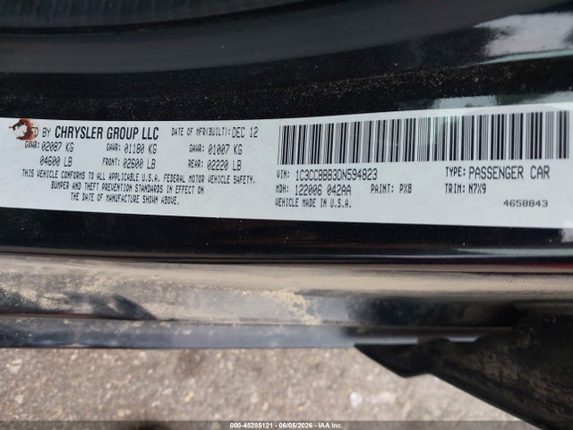 Продаж на аукціоні авто 2013 Chrysler 200 Touring, vin: 1C3CCBBB3DN594823, номер лоту: 45285121