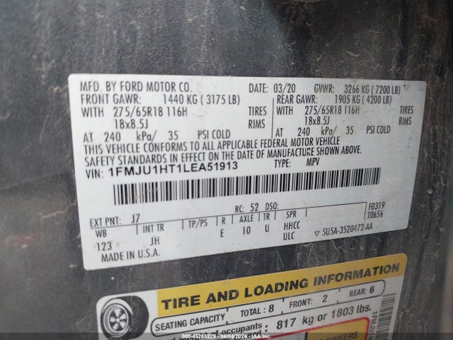 Ford Expedition Xlt 2020 1FMJU1HT1LEA51913 Image 9