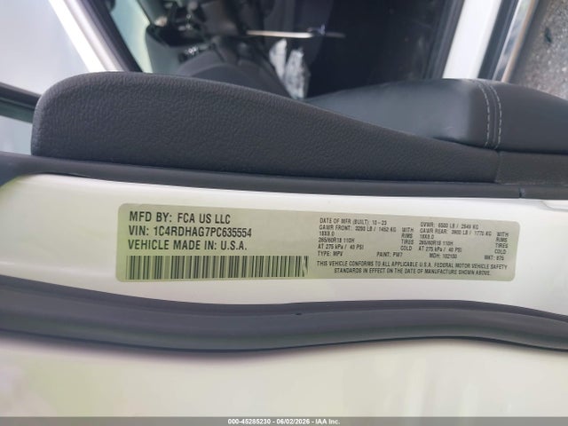 Продаж на аукціоні авто 2023 Dodge Durango Sxt Rwd, vin: 1C4RDHAG7PC635554, номер лоту: 45285230