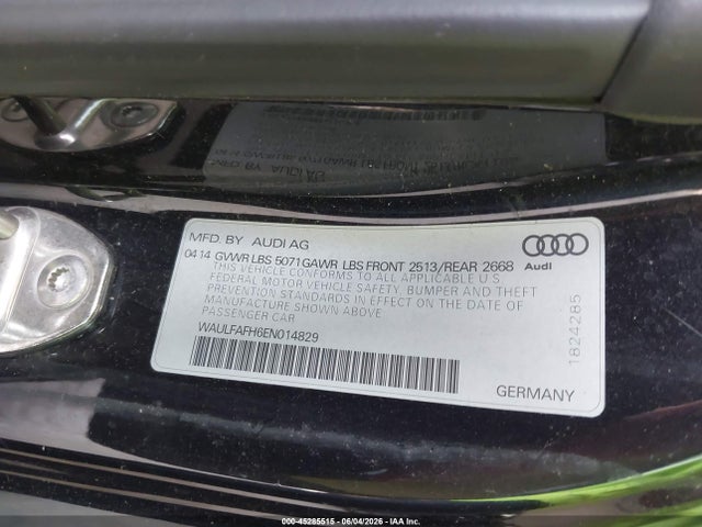 2014 Audi A5 2.0t Premium მანქანა იყიდება აუქციონზე, vin: WAULFAFH6EN014829, აუქციონის ნომერი: 45285515