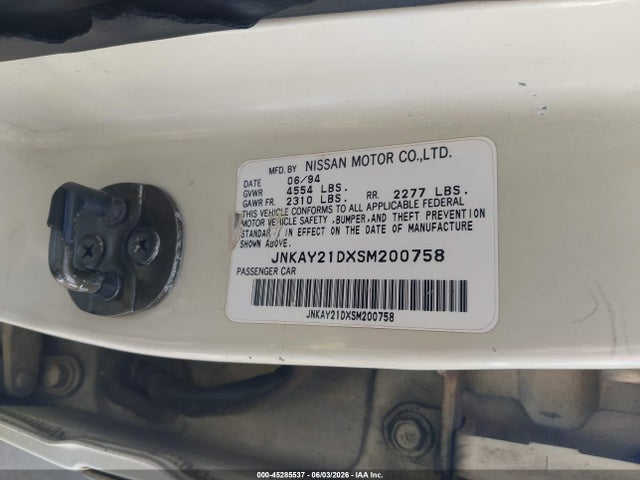 Продаж на аукціоні авто 1995 Infiniti J30, vin: JNKAY21DXSM200758, номер лоту: 45285537
