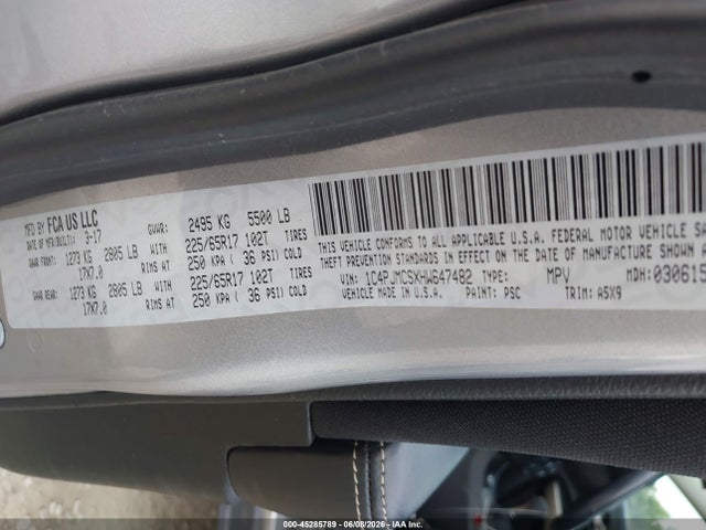 1C4PJMCSXHW647482 Jeep Cherokee Latitude 4x4
