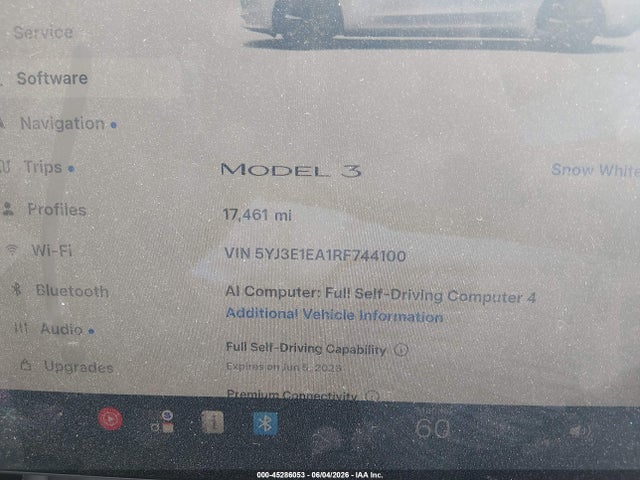 Aukcja sprzedaży 2024 Tesla Model 3 Long Range Dual Motor All-wheel Drive/rear-wheel Drive, vin: 5YJ3E1EA1RF744100, numer aukcji: 45286053