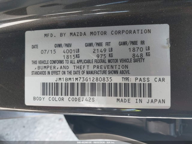 Mazda Mazda3 I Touring 2016 JM1BM1M73G1280835 Image 9