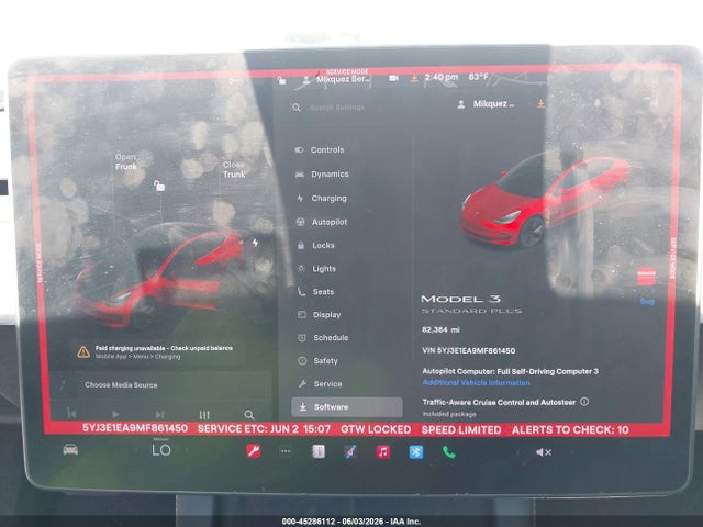 Tesla Model 3 Standard Range Plus Rear-wheel Drive 2021 5YJ3E1EA9MF861450 Image 7