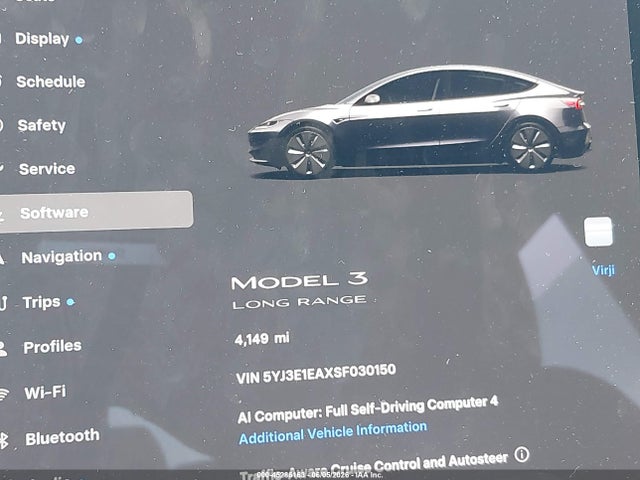 Aukcja sprzedaży 2025 Tesla Model 3 Long Range Rear-wheel Drive/standard Rear-wheel Drive, vin: 5YJ3E1EAXSF030150, numer aukcji: 45286163