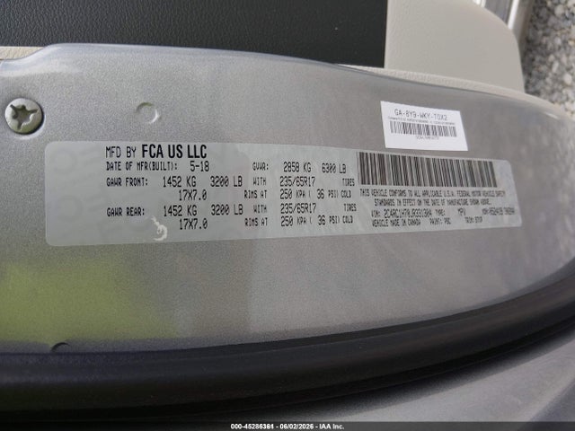 Продажа на аукционе авто 2018 Chrysler Pacifica Hybrid Touring Plus, vin: 2C4RC1H70JR331304, номер лота: 45286361