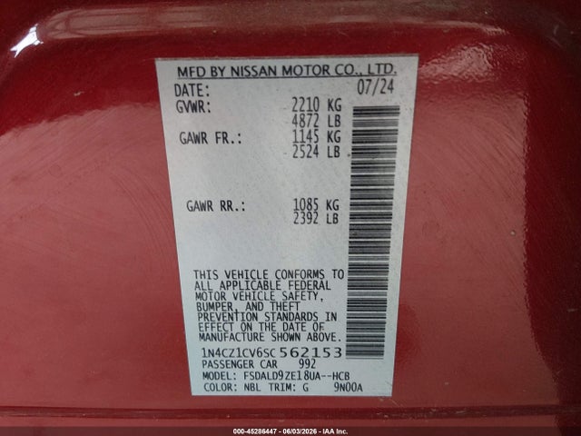 Nissan Leaf Sv Plus 2025 1N4CZ1CV6SC562153 Image 9