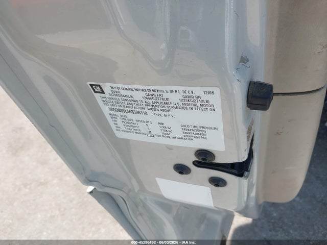45286492 :رقم المزاد ، 3G5DB03L56S596118 vin ، 2006 Buick Rendezvous Cx مزاد بيع