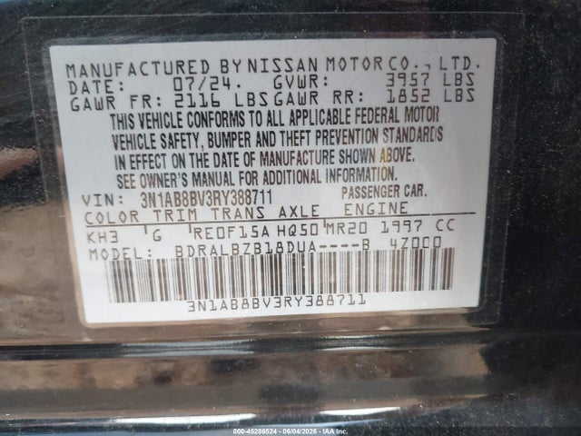 Nissan Sentra S Xtronic Cvt 2024 3N1AB8BV3RY388711 Image 9
