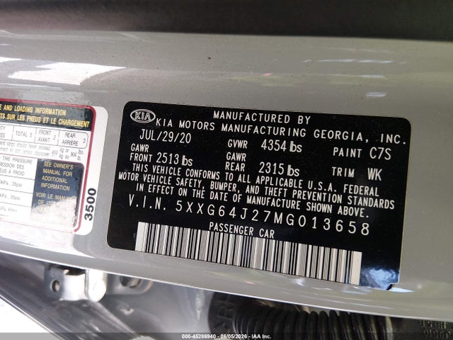 KIA K5 Gt-line 2021 5XXG64J27MG013658 Image 9