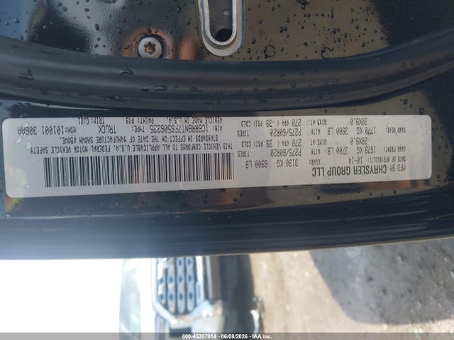 2015 Ram 1500 Laramie მანქანა იყიდება აუქციონზე, vin: 1C6RR6NT7FS506335, აუქციონის ნომერი: 45287014