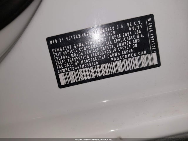 3VWBX7BU4SM096130 Volkswagen Jetta 1.5t Sport