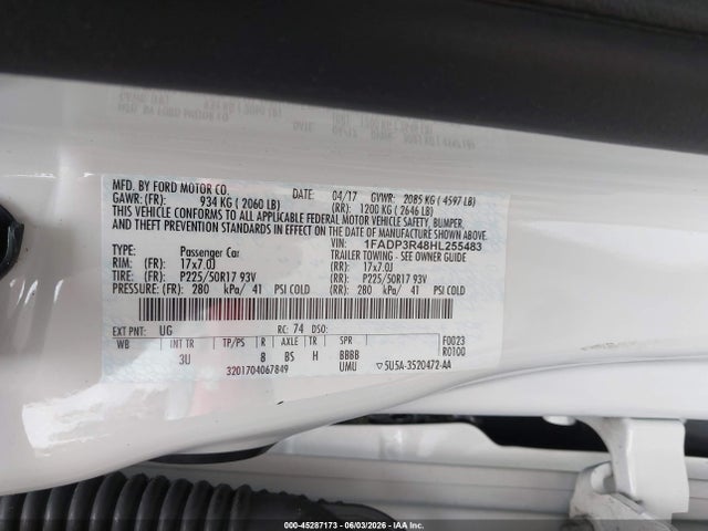 1FADP3R48HL255483 Ford FOCUS ELECTRIC