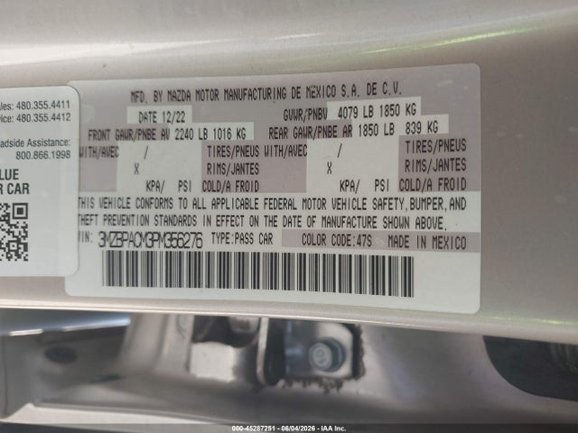 Mazda Mazda3 2.5 S Preferred 2023 3MZBPACM3PM356276 Image 9