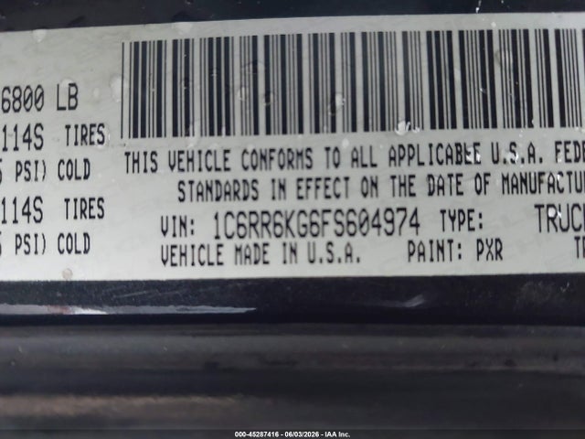 RAM 1500 Express 2015 1C6RR6KG6FS604974 Image 9