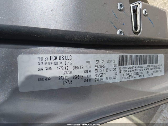 2018 Jeep Cherokee Latitude Fwd მანქანა იყიდება აუქციონზე, vin: 1C4PJLCB3JD566318, აუქციონის ნომერი: 45287418