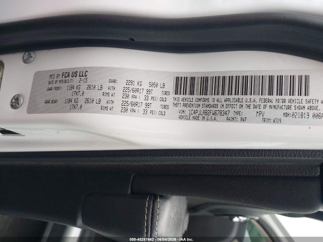 1C4PJLAB2FW678347 Jeep Cherokee Sport