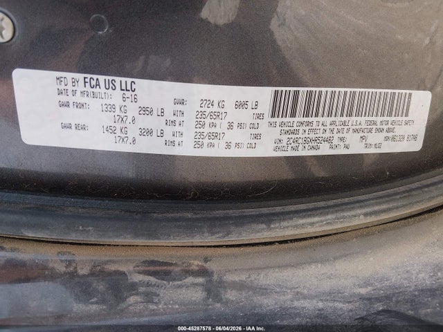 Chrysler Pacifica Touring-l 2017 2C4RC1BGXHR524482 Image 9
