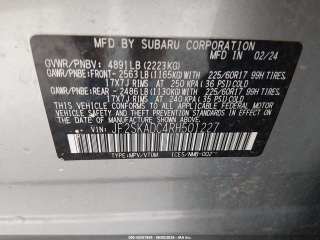 Subaru Forester Premium 2024 JF2SKADC4RH501227 Image 9