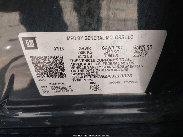 Продаж на аукціоні авто 2019 Buick Enclave Fwd Avenir, vin: 5GAERDKW2KJ113323, номер лоту: 45287783
