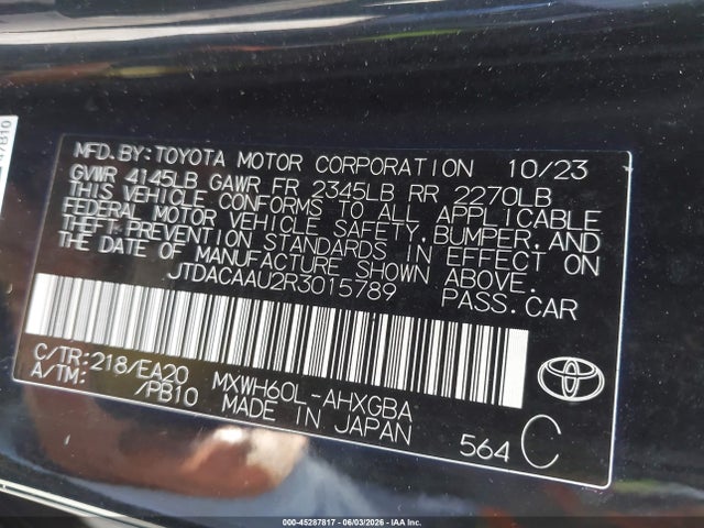 Toyota PRIUS XLE 2024 JTDACAAU2R3015789 Image 9