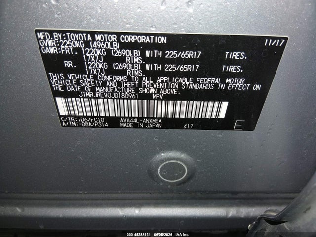 JTMRJREV0JD180961 Toyota Rav4 Hybrid Le