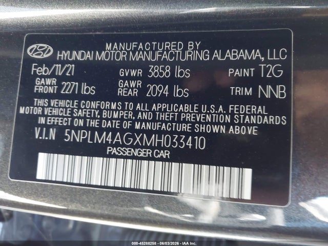 Hyundai ELANTRA SEL 2021 5NPLM4AGXMH033410 Image 9