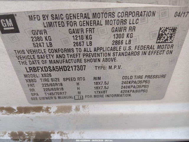 Buick Envision Essence 2017 LRBFXDSA5HD217307 Image 9