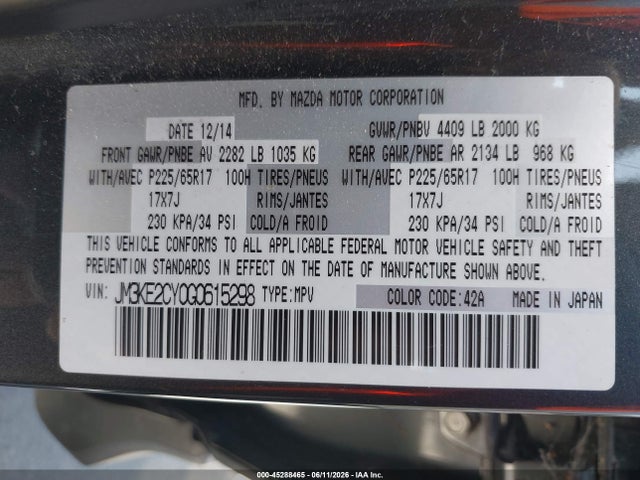 Mazda Cx-5 Touring 2016 JM3KE2CY0G0615298 Image 9