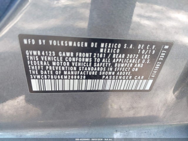 Продаж на аукціоні авто 2019 Volkswagen Jetta 1.4t R-line/1.4t S/1.4t Se, vin: 3VWCB7BU6KM268628, номер лоту: 45288493