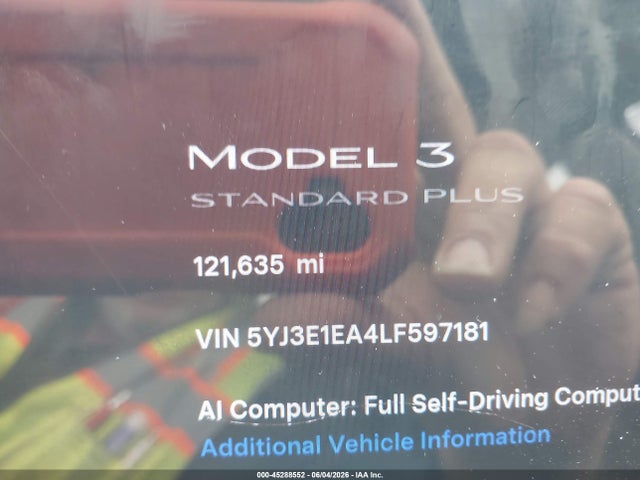 Продажа на аукционе авто 2020 Tesla Model 3 Standard Range Plus Rear-wheel Drive/standard Range Rear-wheel Drive, vin: 5YJ3E1EA4LF597181, номер лота: 45288552