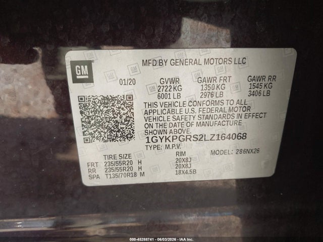 Продажа на аукционе авто 2020 Cadillac Xt6 Awd Sport, vin: 1GYKPGRS2LZ164068, номер лота: 45288741