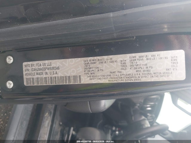 Aukcja sprzedaży 2023 Jeep Wrangler 2-door Sport S 4x4, vin: 1C4HJXAG5PW688346, numer aukcji: 45288756