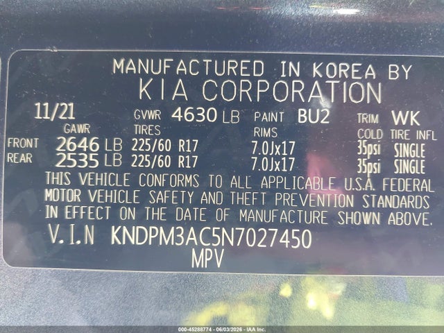 KIA Sportage Lx 2022 KNDPM3AC5N7027450 Image 9