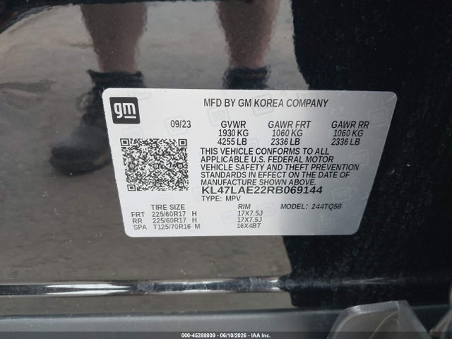 45288809 :رقم المزاد ، KL47LAE22RB069144 vin ، 2024 Buick Envista Preferred Fwd مزاد بيع