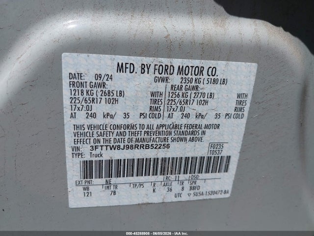 Ford Maverick Xlt 2024 3FTTW8J98RRB52256 Image 9