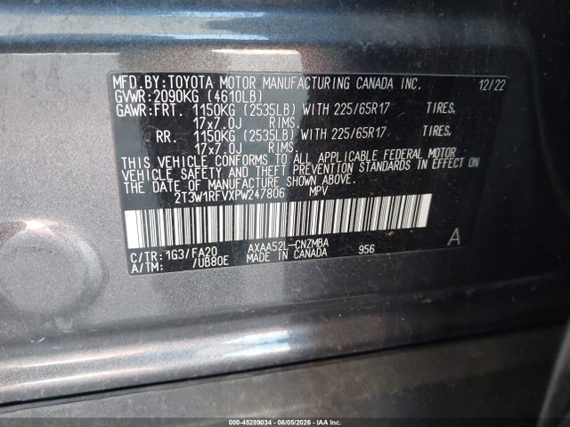 Toyota Rav4 Xle 2023 2T3W1RFVXPW247806 Image 9