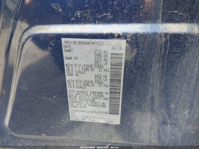 Nissan Pathfinder Sv 2018 5N1DR2MM3JC654034 Image 9