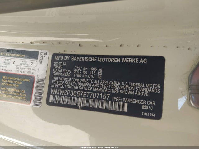 Mini Convertible Cooper S 2014 WMWZP3C57ET707157 Image 9