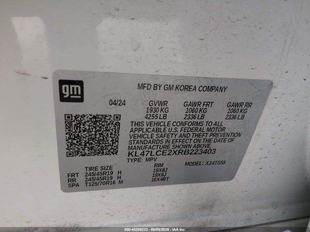 Продаж на аукціоні авто 2024 Buick Envista Avenir Fwd, vin: KL47LCE2XRB223403, номер лоту: 45289233