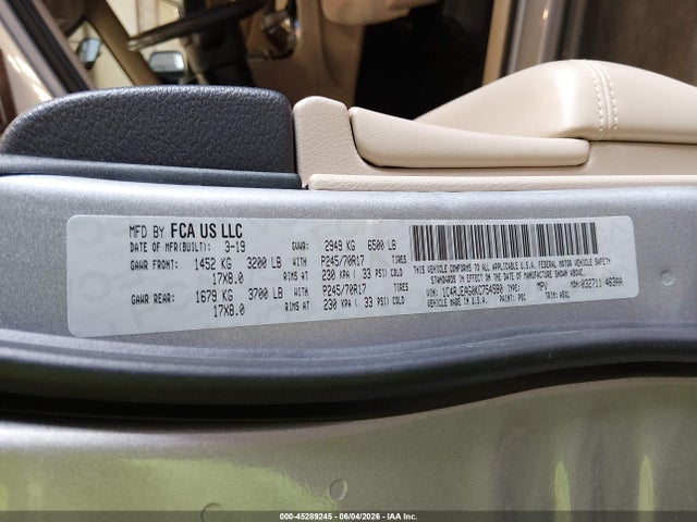 Jeep Grand Cherokee Laredo E 4x2 2019 1C4RJEAG0KC754580 Image 9