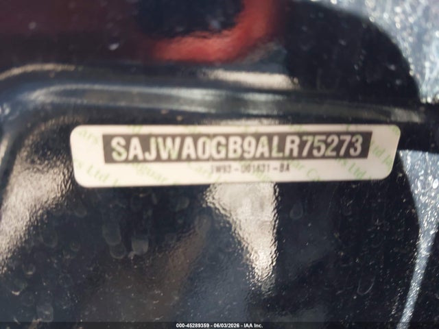 45289359 :رقم المزاد ، SAJWA0GB9ALR75273 vin ، 2010 Jaguar Xf Premium مزاد بيع
