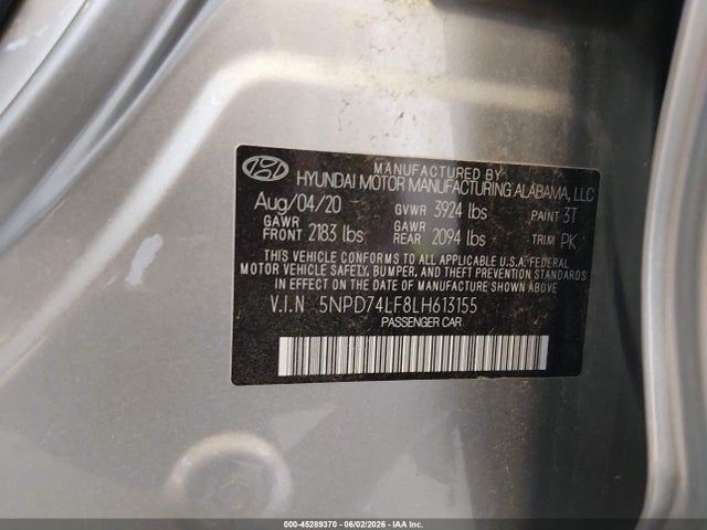Hyundai ELANTRA SE 2020 5NPD74LF8LH613155 Image 9