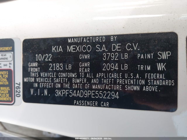 KIA Forte Gt-line 2023 3KPF54AD9PE552294 Image 9