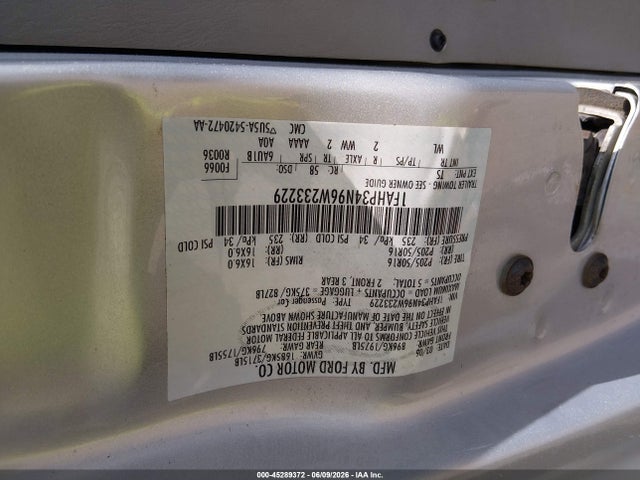 45289372 :رقم المزاد ، 1FAHP34N96W233229 vin ، 2006 Ford Focus Zx4 مزاد بيع