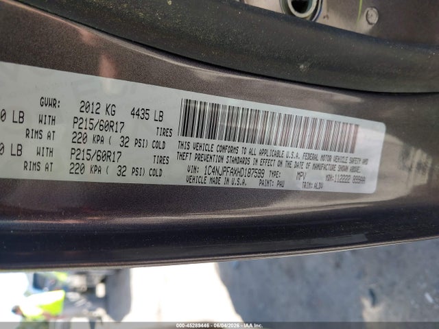 1C4NJPFAXHD187599 Jeep Patriot High Altitude Fwd