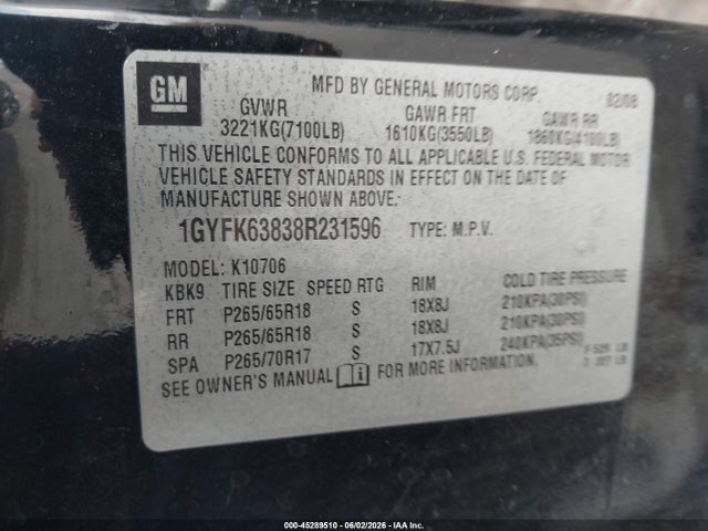 Продаж на аукціоні авто 2011 Cadillac Escalade Platinum Edition, vin: 1GYS4DEF9BR283816, номер лоту: 45289510