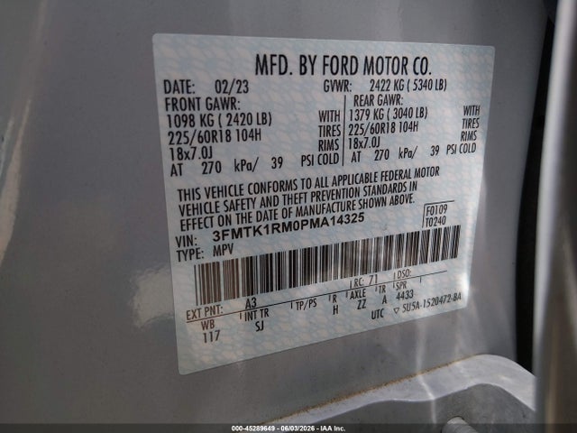 Ford Mustang Mach-e Select 2023 3FMTK1RM0PMA14325 Image 9