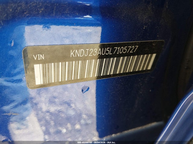 2020 Kia Soul X-line მანქანა იყიდება აუქციონზე, vin: KNDJ23AU5L7105727, აუქციონის ნომერი: 45289708